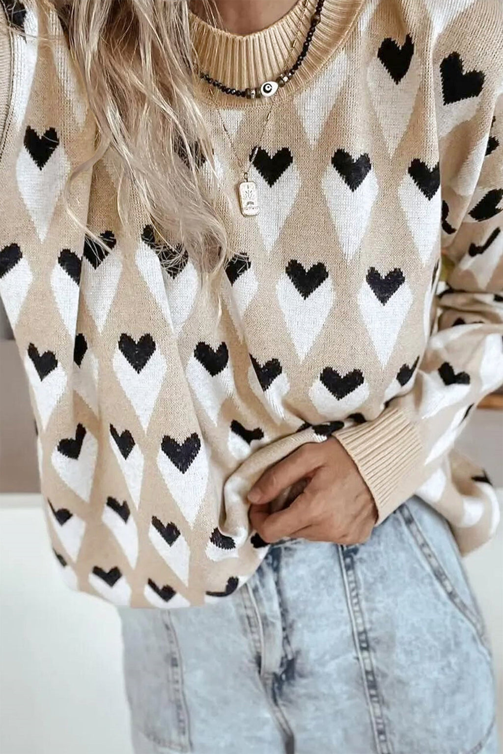Loose Heart Sweater