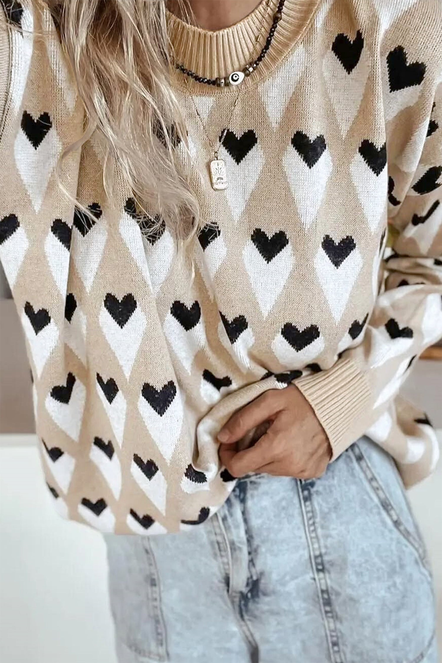 Loose Heart Sweater