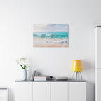 Seaside Waves Matte Canvas Print — Tranquil Beach Wall Art, Stretched 1.25"