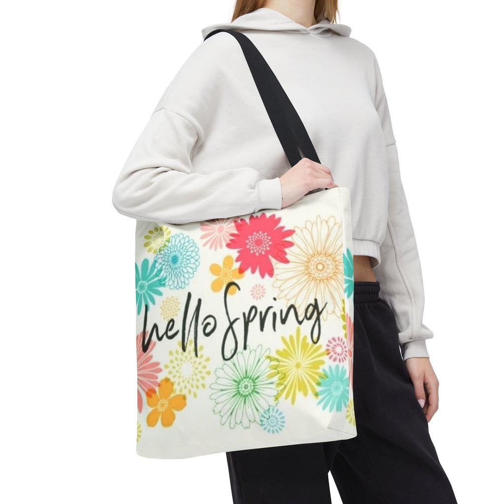 Hello Spring Floral Tote