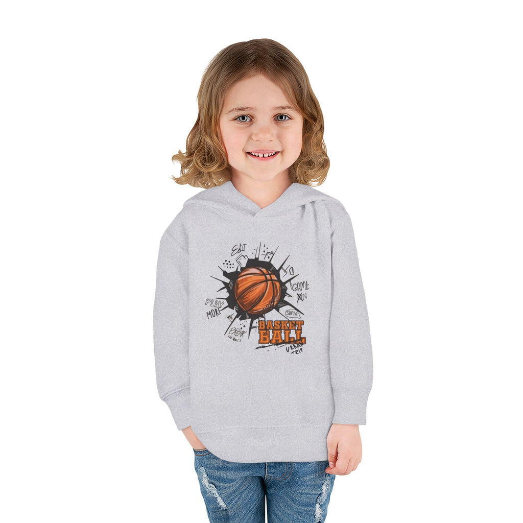 Toddler Basketball Hoodie – 'Ball' Graphic Pullover for Kids