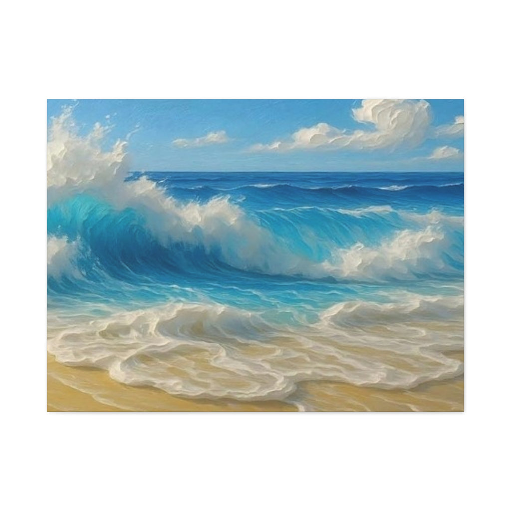 Sunny Beach Waves-Matte Canvas, Stretched, 1.25"
