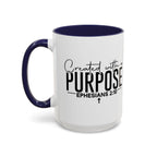 Created with a Purpose Ceramic Mug — Inspirational Ephesians 2:10 Coffee Cup
