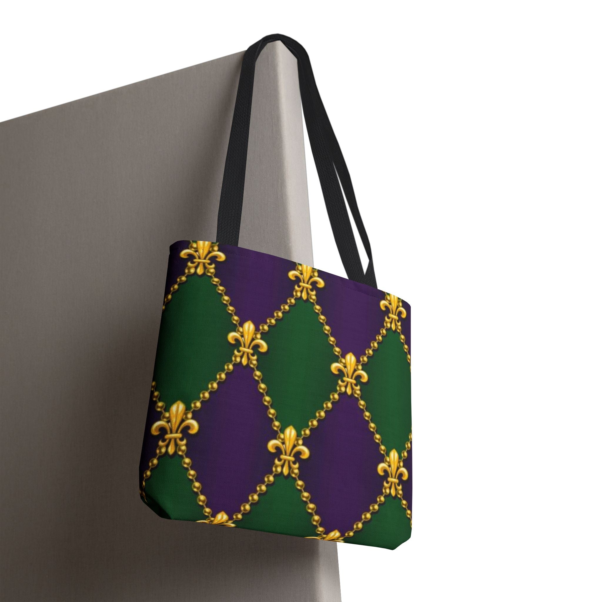 Mardi Gras Fleur-de-Lis Diamond Tote