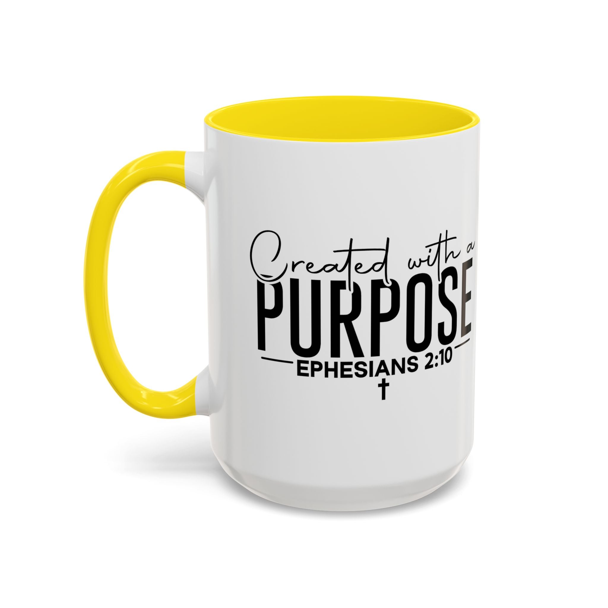 Created with a Purpose Ceramic Mug — Inspirational Ephesians 2:10 Coffee Cup