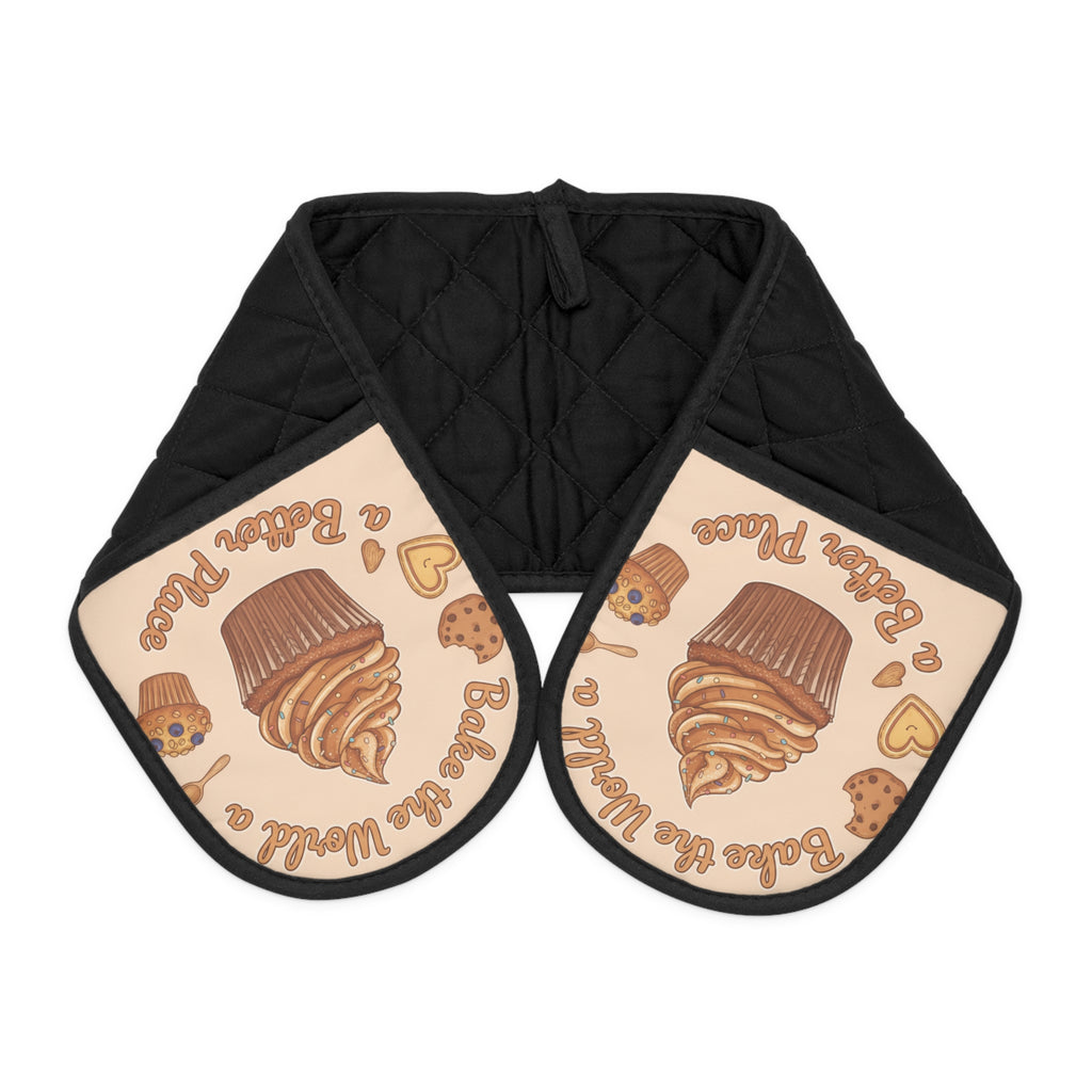Cupcake Kitchen Handle Cover — Oven Mitts Protectors for Hot Pans & Bakeware