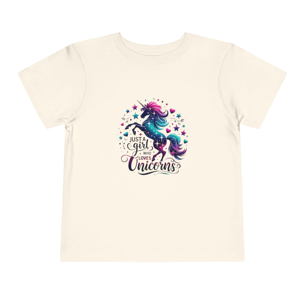 Toddler Tee - "Just a Girl Who Loves Unicorns" Magical Unicorn Shirt