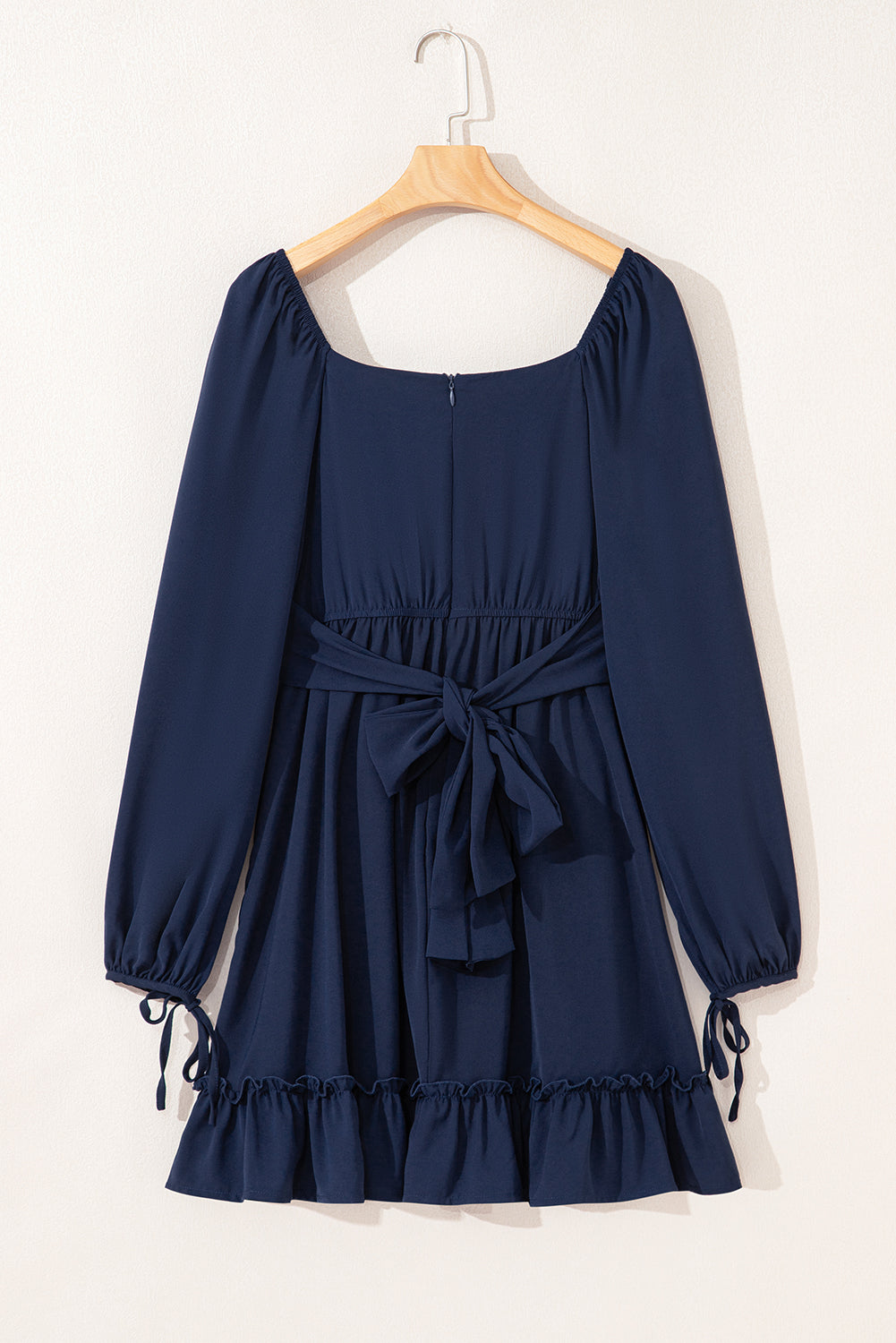 Navy Long Sleeve Mini Dress