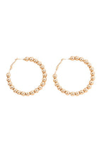 Gold Beads Hoop Earrings