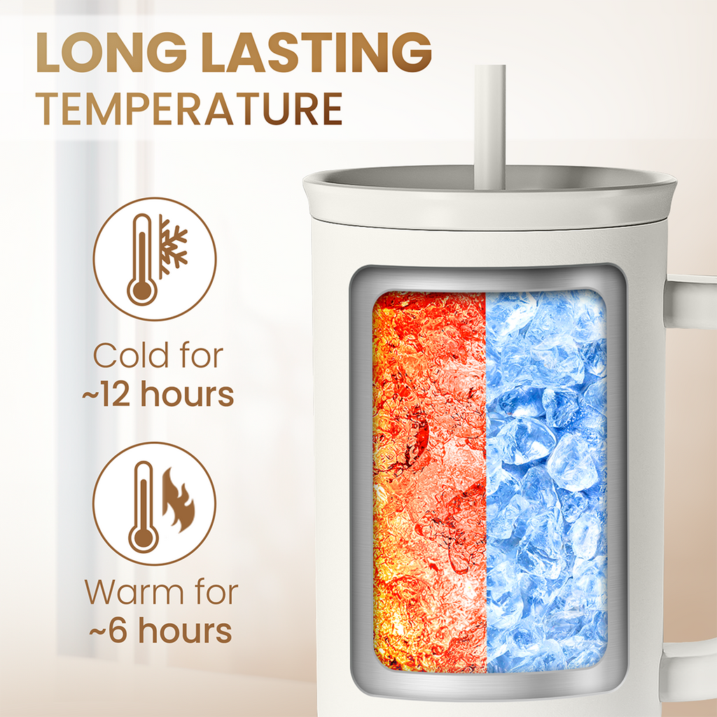 Nurse Tumbler with Handle 40oz, Stainless Steel Tumblers Coffee Travel Mug Cups with Straw, Nurse Appreciation Gifts for Women Female Nurses, Nursing Gift for Birthday Christmas Nurse Week