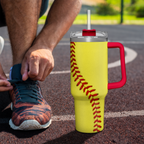 Softball Tumbler with Handle 40oz with Lid & Straw, Softball Gifts for Men Boys Player Coach Sports Lover, Softball Tumblers Coffee Stainless Steel Insulated Cup Gifts for Christmas Birthday