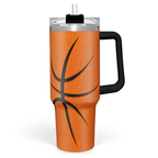 40oz Basketball Tumbler with Handle, Lid & Straw