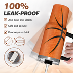 40oz Basketball Tumbler with Handle, Lid & Straw