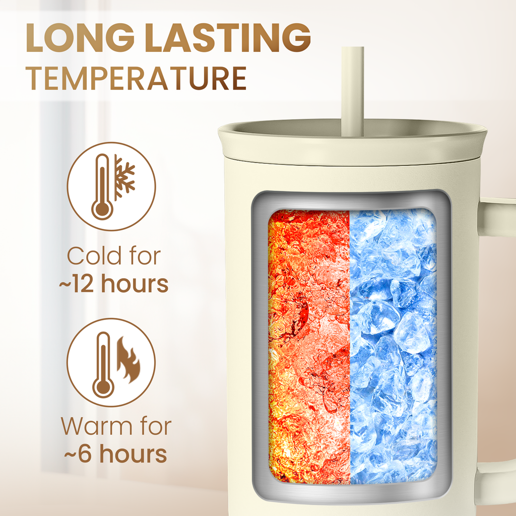 Christian Tumbler with Handle 40oz, Inspirational Gifts for Her, Religious Gift for Women Girl, Stainless Steel Insulated Coffee Travel Cup, Inspiration Gift for Christmas Birthday Mothers Day