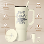 Beige Mama Bear Slidemate | Slider Tumbler with Handle 40oz