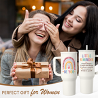 Inspirational Tumbler with Handle 40oz, Positive Reminder Coffee Cups Stainless Steel Travel Mug, Daily Inspiration Motivational Gifts for Women Girls Friends Coworker, Gift for Birthday Christmas