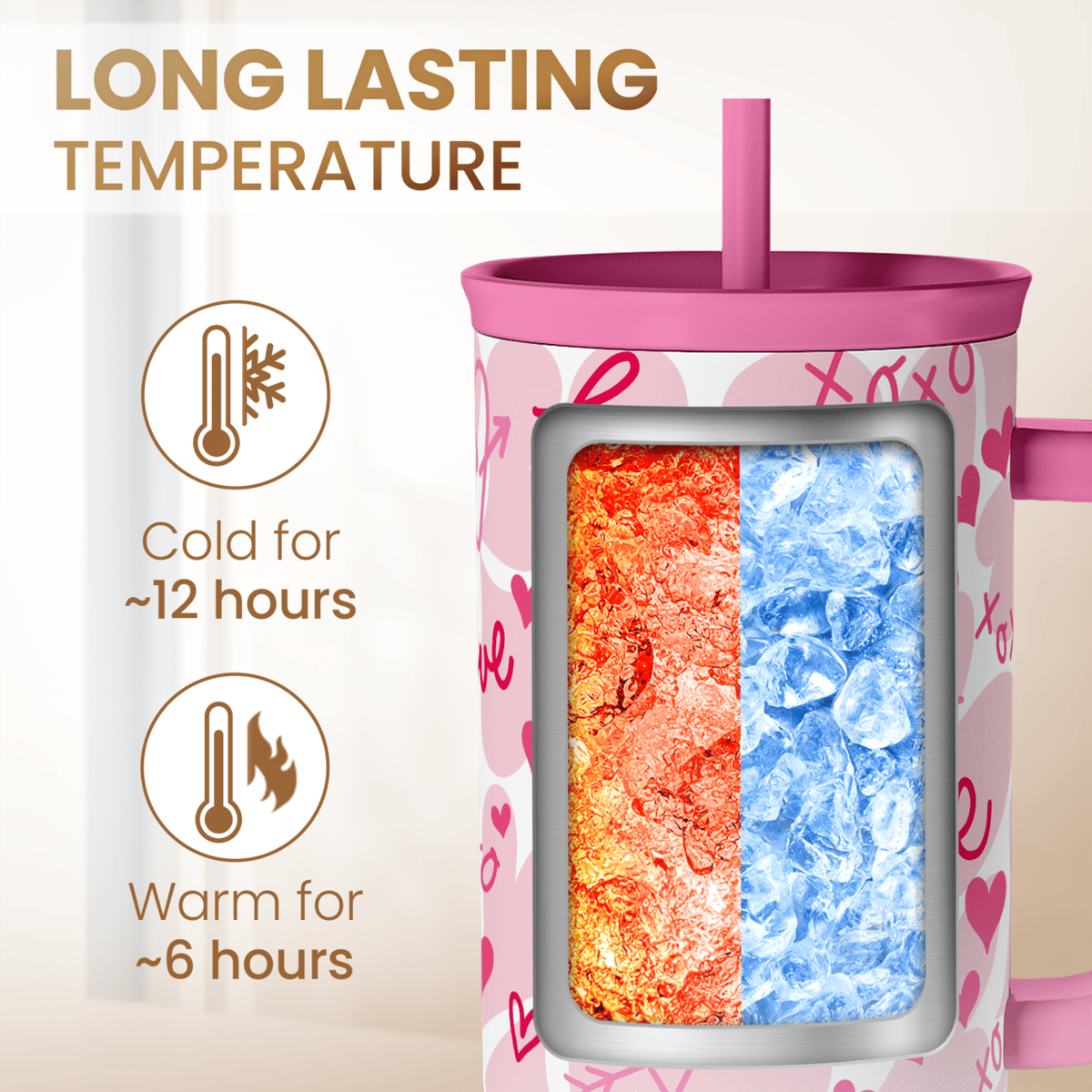 Heart Tumbler with Handle 40oz