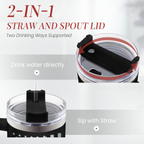 I'd Rather Be Hunting Tumbler with Handle for Men 40oz, Hunter Gifts for Dad Grandpa Husband Boyfriend, Hunters Stainless Steel Coffee Cup, Gifts for Birthday Christmas Fathers Day