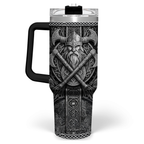 Black Viking Quencher Tumbler with Handle 40oz