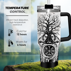 White Viking Quencher Tumbler with Handle 40oz