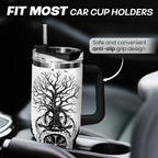 White Viking Quencher Tumbler with Handle 40oz
