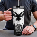 White Viking Quencher Tumbler with Handle 40oz