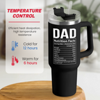 Dad Gifts for Dad from Daughter Son Best Dad Ever Tumbler with Handle 40oz Stainless Steel Insulated - Coffee Tumbler for Dad Father's Day Birthday Christmas Cup Gift Set with Lid & Straw