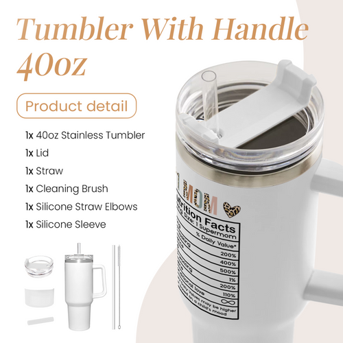 40oz Best Mom Ever Tumbler with Handle