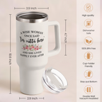 Retirement Gifts for Women Tumbler 40oz Stainless Steel with Handle and Straw, Happy Retirement Gifts - Coworker Leaving Gifts, Farewell Gifts, Goodbye Gifts for Colleagues Work Bestie