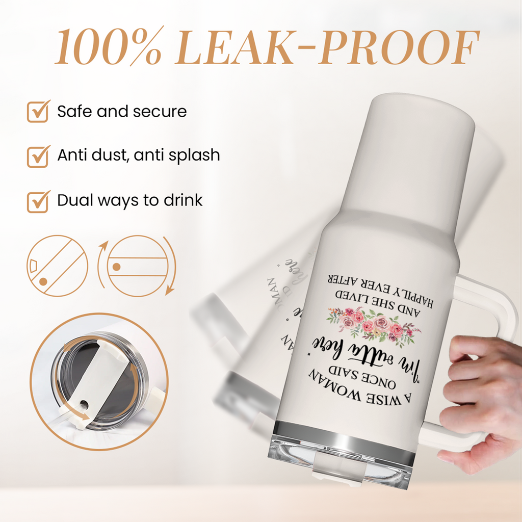 Retirement Gifts for Women Tumbler 40oz Stainless Steel with Handle and Straw, Happy Retirement Gifts - Coworker Leaving Gifts, Farewell Gifts, Goodbye Gifts for Colleagues Work Bestie