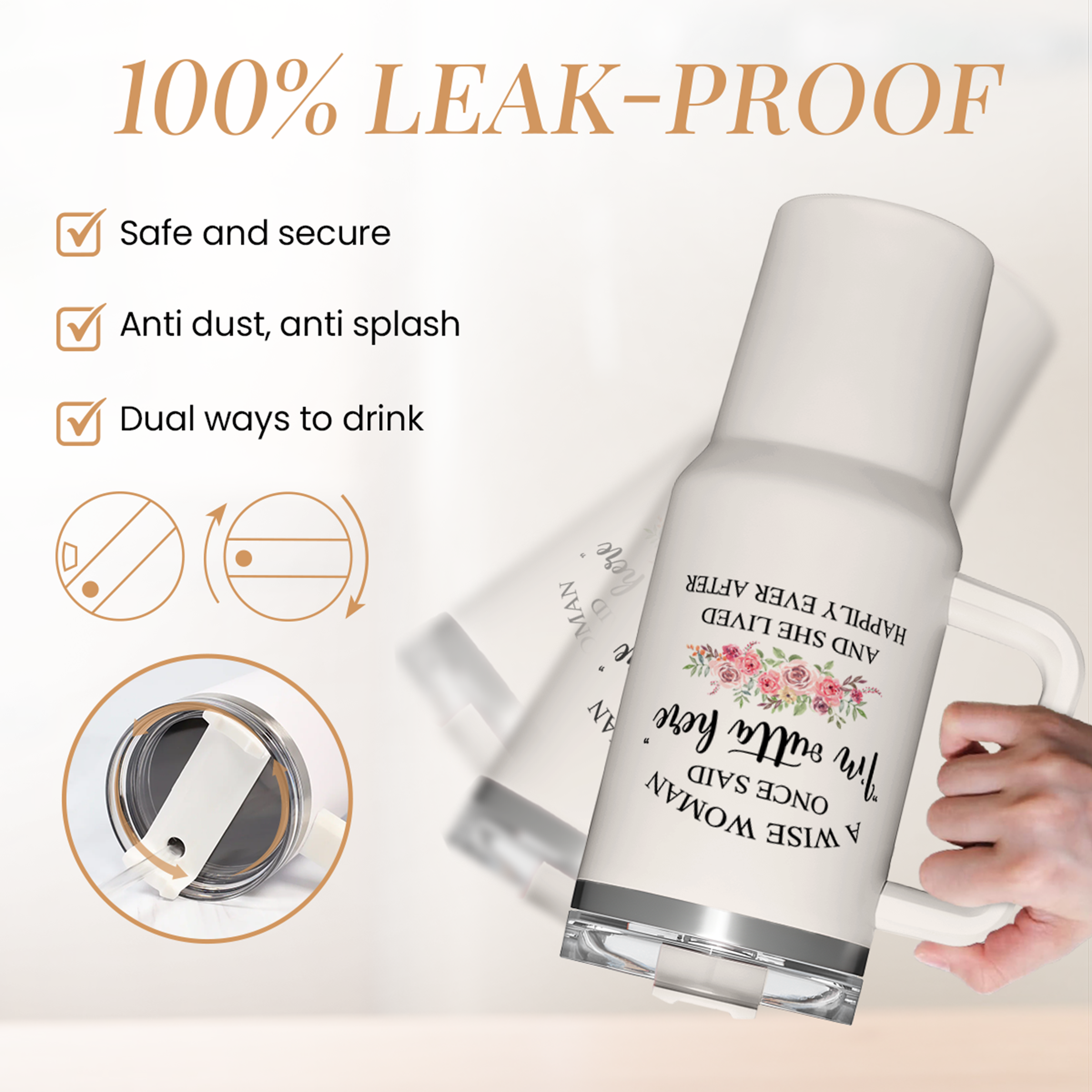 Retirement Gifts for Women Tumbler 40oz Stainless Steel with Handle and Straw, Happy Retirement Gifts - Coworker Leaving Gifts, Farewell Gifts, Goodbye Gifts for Colleagues Work Bestie