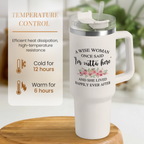 Retirement Gifts for Women Tumbler 40oz Stainless Steel with Handle and Straw, Happy Retirement Gifts - Coworker Leaving Gifts, Farewell Gifts, Goodbye Gifts for Colleagues Work Bestie