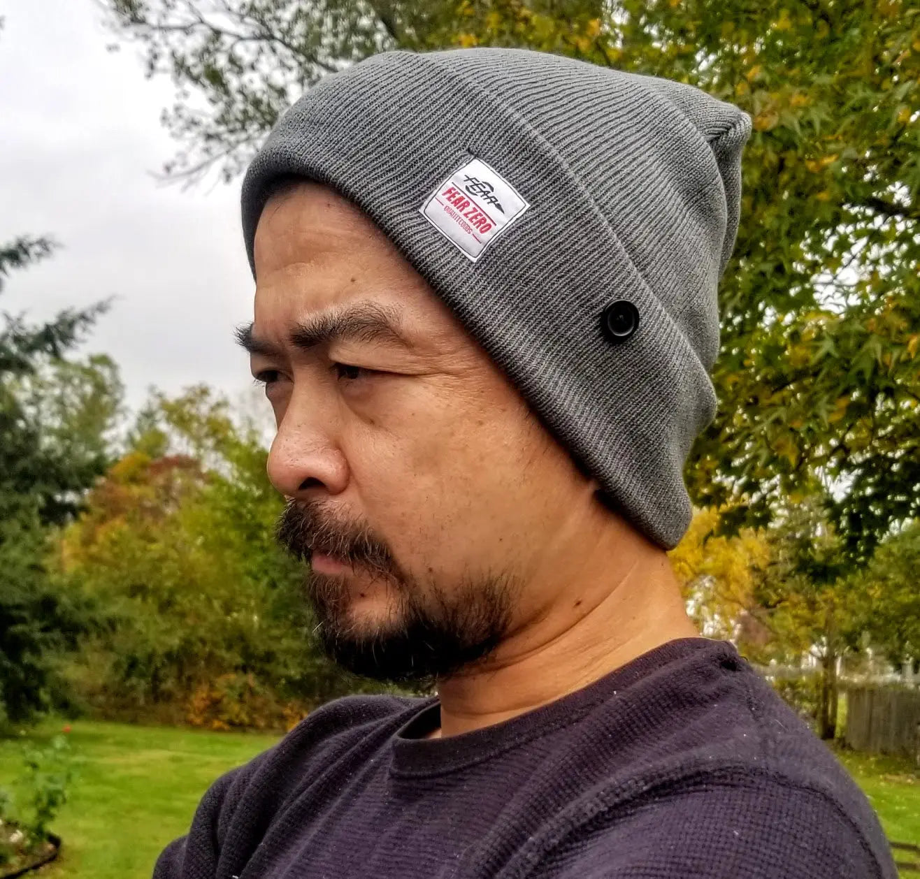 Button Rib Fold Skateboard Beanie Hat, Super Light Weight Outdoor Beanie-5