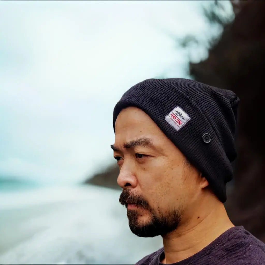 Button Rib Fold Skateboard Beanie Hat, Super Light Weight Outdoor Beanie-0