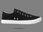 Retro Black/White Canvas Sneakers Unisex Size - Cushioned Insole