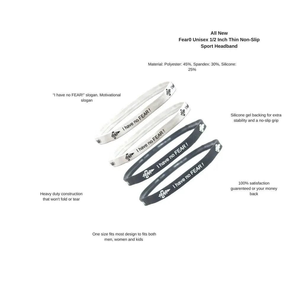 I Have No Fear Soccer Headbands - MeToo Inspired, Non-Slip Bands-3