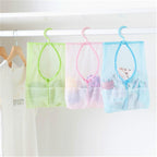 Bathroom Multifunctional Hanging Storage Mesh Bags Eco-Friendly Mesh Bath Toys Baskets For Bathroom For Storage Items