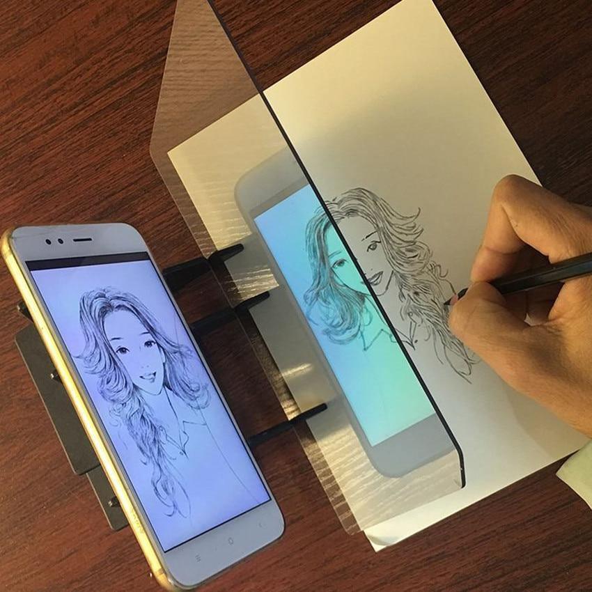 LED Projection Drawing Copy Board Projector Painting Tracing Board Sketch Specular Reflection