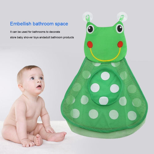 Baby Shower Bath Toys Little Duck Little Frog Baby Kids Toy Storage Mesh With Strong Suction Cups Toy Bag Net Bathroom Organizer