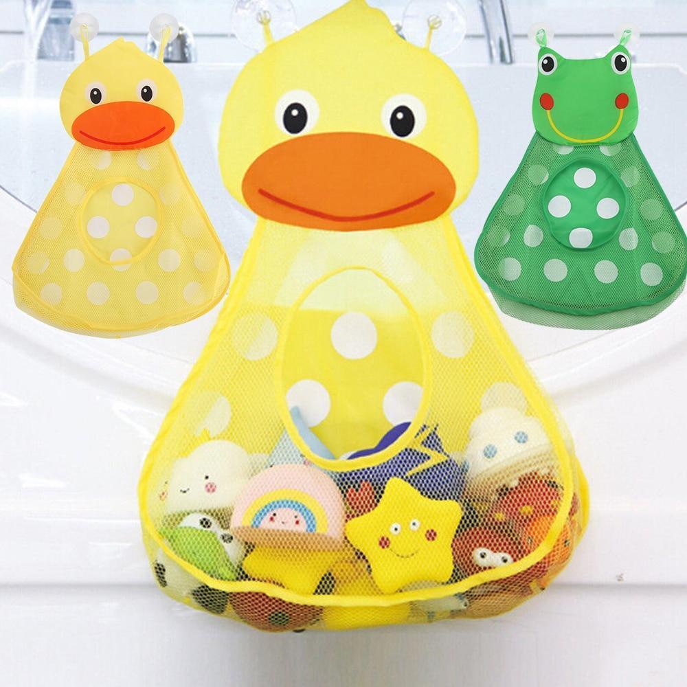 Baby Shower Bath Toys Little Duck Little Frog Baby Kids Toy Storage Mesh With Strong Suction Cups Toy Bag Net Bathroom Organizer