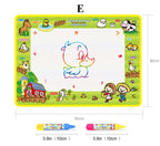 Magic Water Painting Drawing Mat & 2 Pens Doodle Board Coloring Books for Kids Children Educational Toys