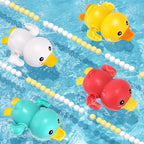 Bathroom Bath Shower Baby Clockwork Swimming Play Water Cute Little Yellow Duck Bathing Bathtub Toys For Kids