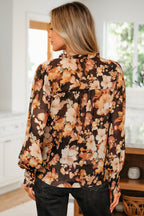 Floral Puff Sleeve Blouse