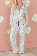 Striped Heart 2pcs Pajama Set
