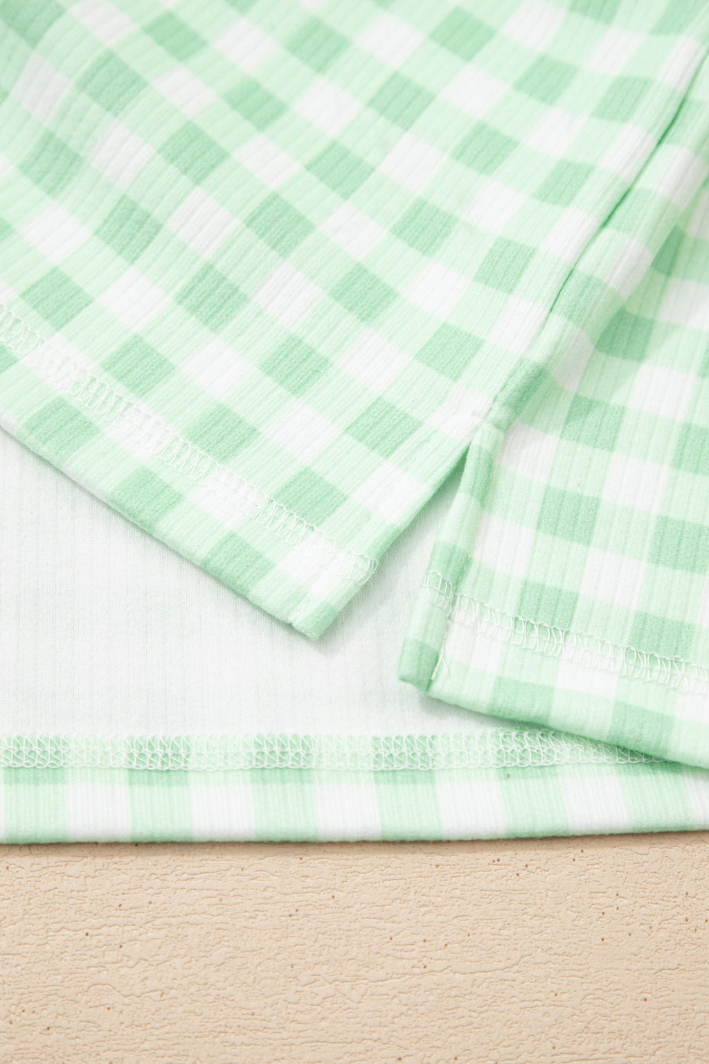 Mint Plaid 2pcs Lounge Set