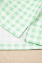 Mint Plaid 2pcs Lounge Set