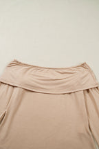 Off Shoulder Folded Long Sleeve