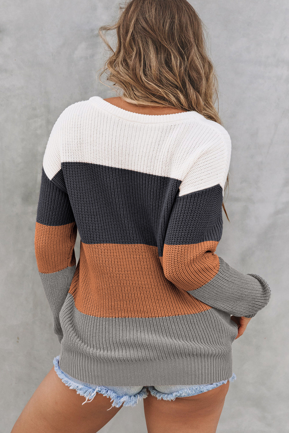 Striped Knitted Autumn Sweater