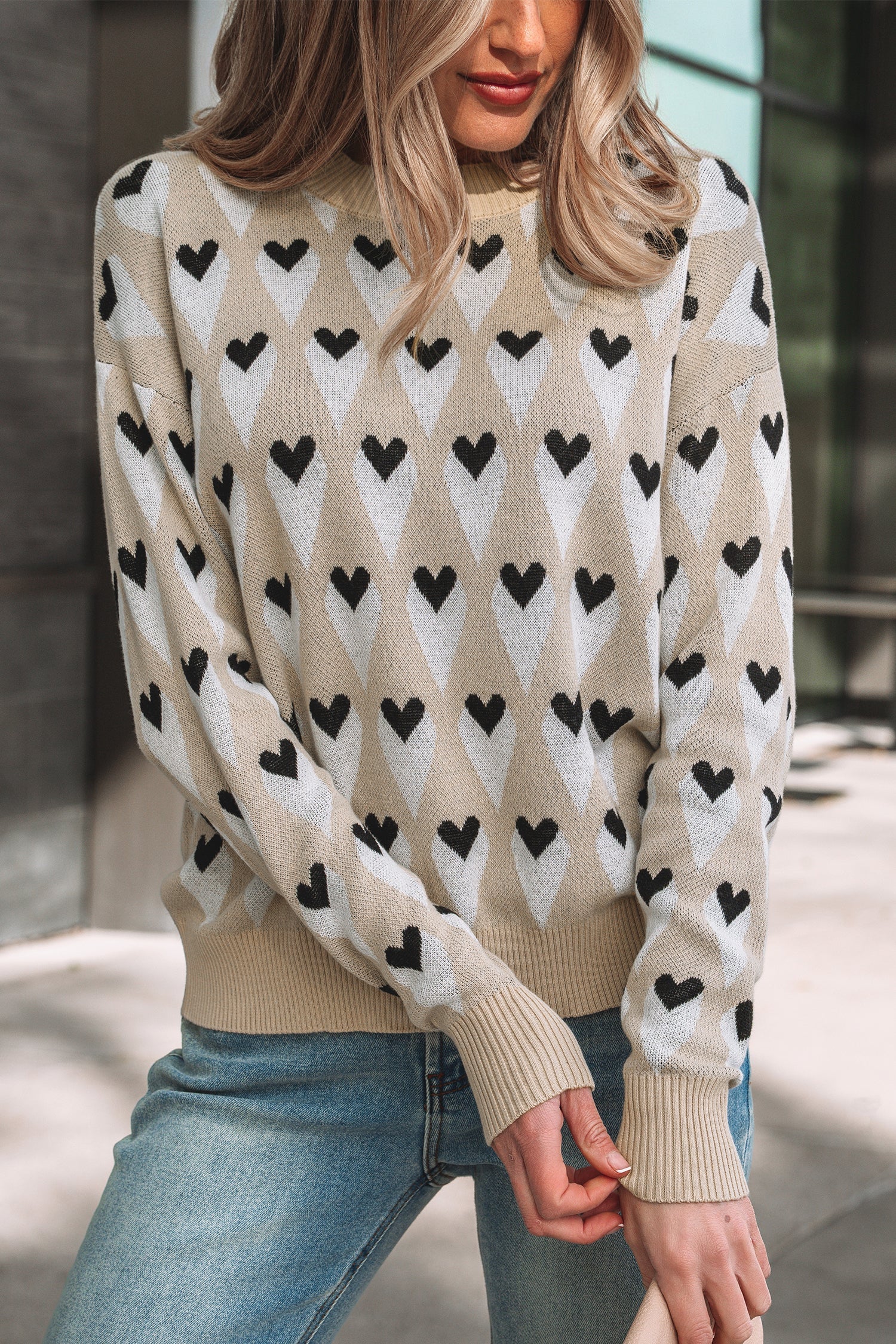Loose Heart Sweater