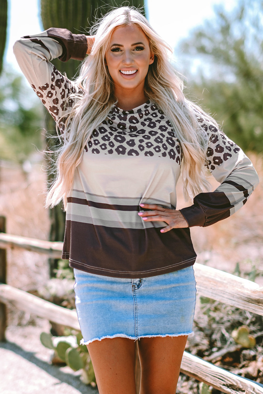 Leopard Block Long Sleeve